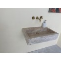 Travertine Rough Chiseled Sink Wall Mount Marble Sink Marble Bathroom Sink